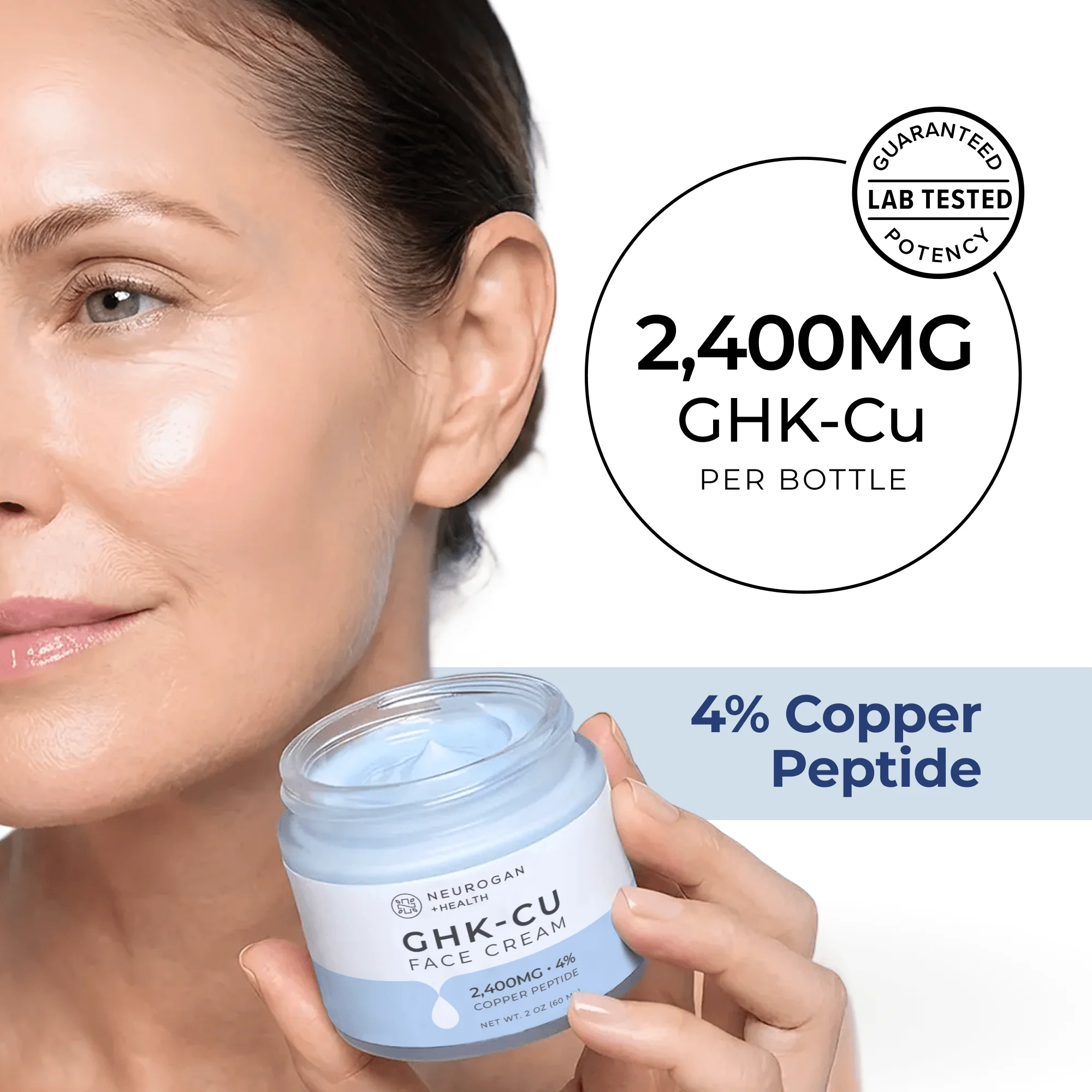 Advanced GHK-Cu Copper Peptide Face Cream 2400mg - Image 3